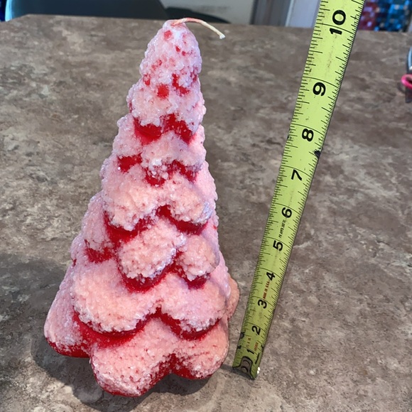 Christmas candle, Pink frosted tree. New - Picture 5 of 6